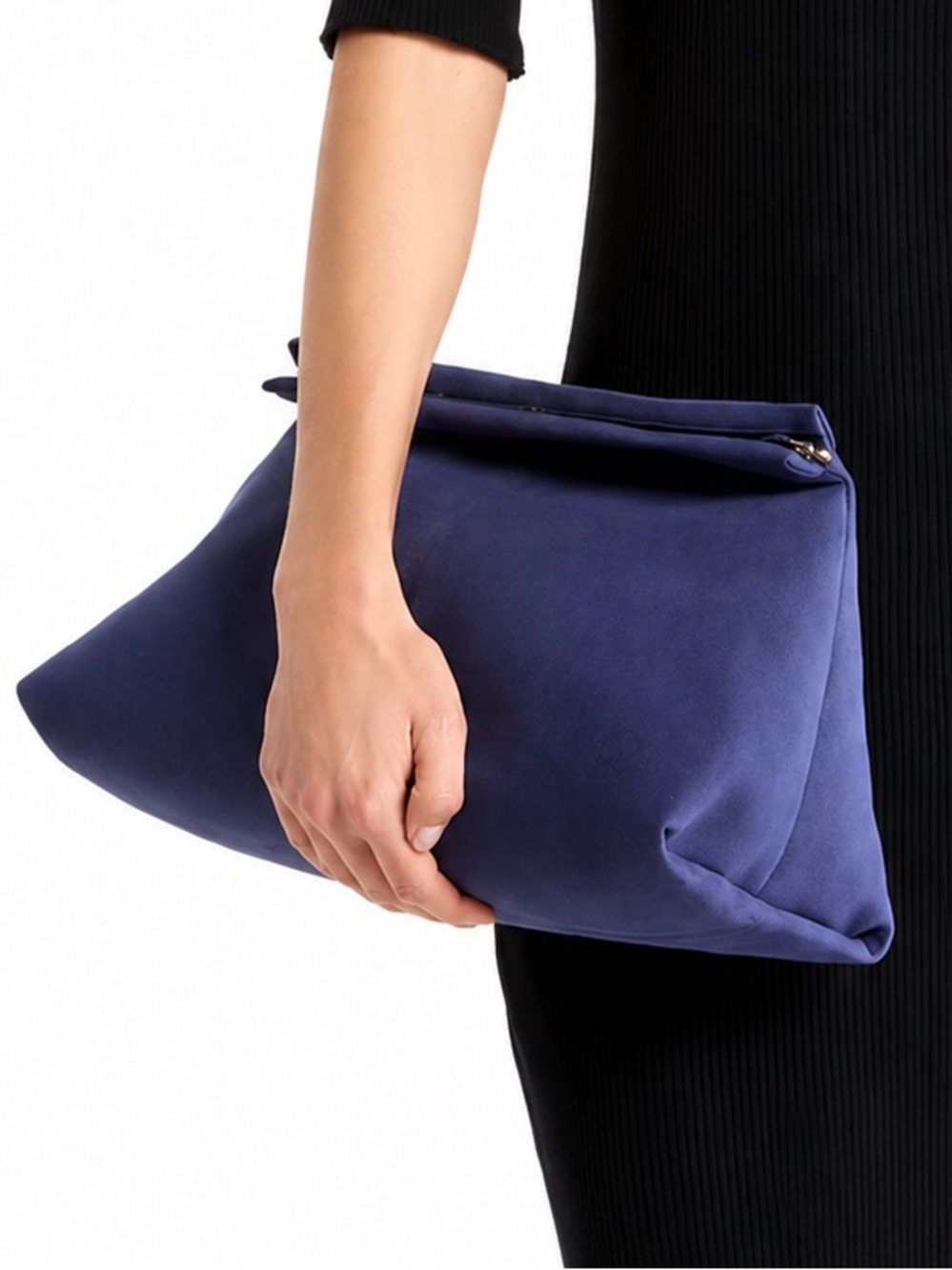 💙✨BCBG Faux Sued Geometric Clutch - Navy🔥 NWT🔥